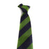 green and navy barber striped tie